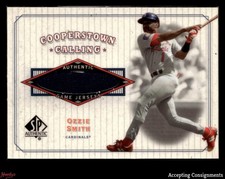 2001 SP Authentic Cooperstown Calling #CCOS Ozzie Smith GAME-USED JERSEY RELIC