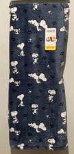 Peanuts Snoopy Paw Prints Blue Berkshire VelvetLoft Throw Blanket 60x70