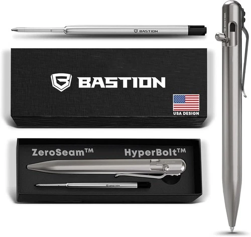 BASTION Titanium Bolt Action Pen | Grade 5 Ti-6Al-4V | CNC Machined