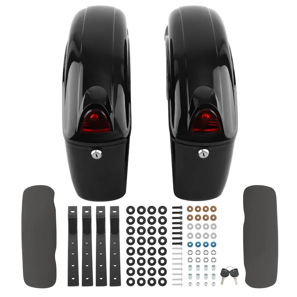 Bolsas rígidas universales para equipaje de motocicleta para Harley Honda Yamaha Suzuki Foto 4 de 4