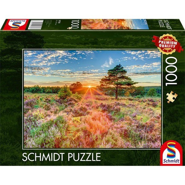 Schmidt Spiele 59768 Heide Im Sonnenuntergang 1000 Teile Puzzle-image