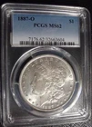 1887-O Morgan Silver Dollar - Bright White PCGS MS-62 - Looks 63+