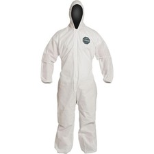DUPONT Disposable Coveralls: XL, SMS, Elastic Wrist 25PK PB127SWHXL002500