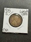 1915 S Lincoln Wheat Cent Penny Nice FN Fine Better Date 1c Coin (Raw18959)