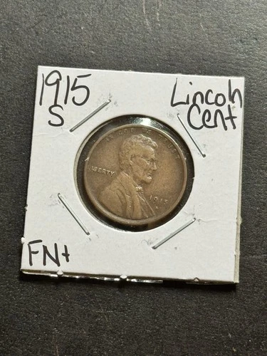 1915 S Lincoln Wheat Cent Penny Nice FN Fine Better Date 1c Coin (Raw18959)