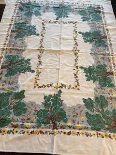 Lovely Vintage Simtex Tablecloth ..treescapes