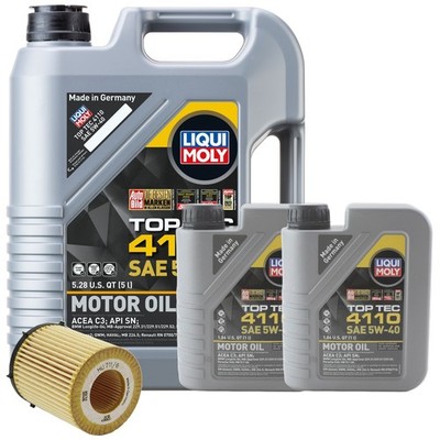 7L Liqui Moly Top Tec 4110 5W-40 Mann Engine Oil Change Kit for W205 W167 2.0 L4