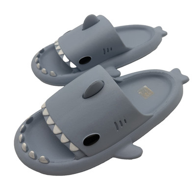 Crayon Friends Shark Slides Lt Blue Unisex EU 44 45 Men 11 12 Women 13 New