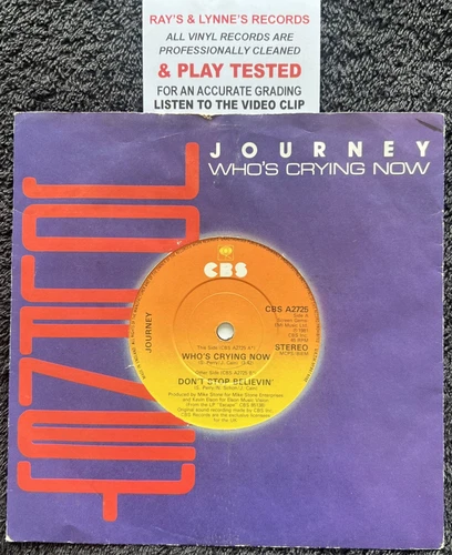 Journey - Don't Stop Believin' / Who's Crying Now 7'' CLEANED/TESTED NM VIDEO
