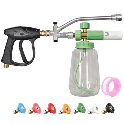 #ad High Pressure Washer Hose M22 14mm 4350PSI Car Washing Gun Foam Sprayer Cannon $34.99