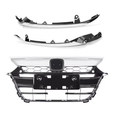 Front Bumper Grille W/Chrome & Headlight Molding For Honda Accord 2018 2019