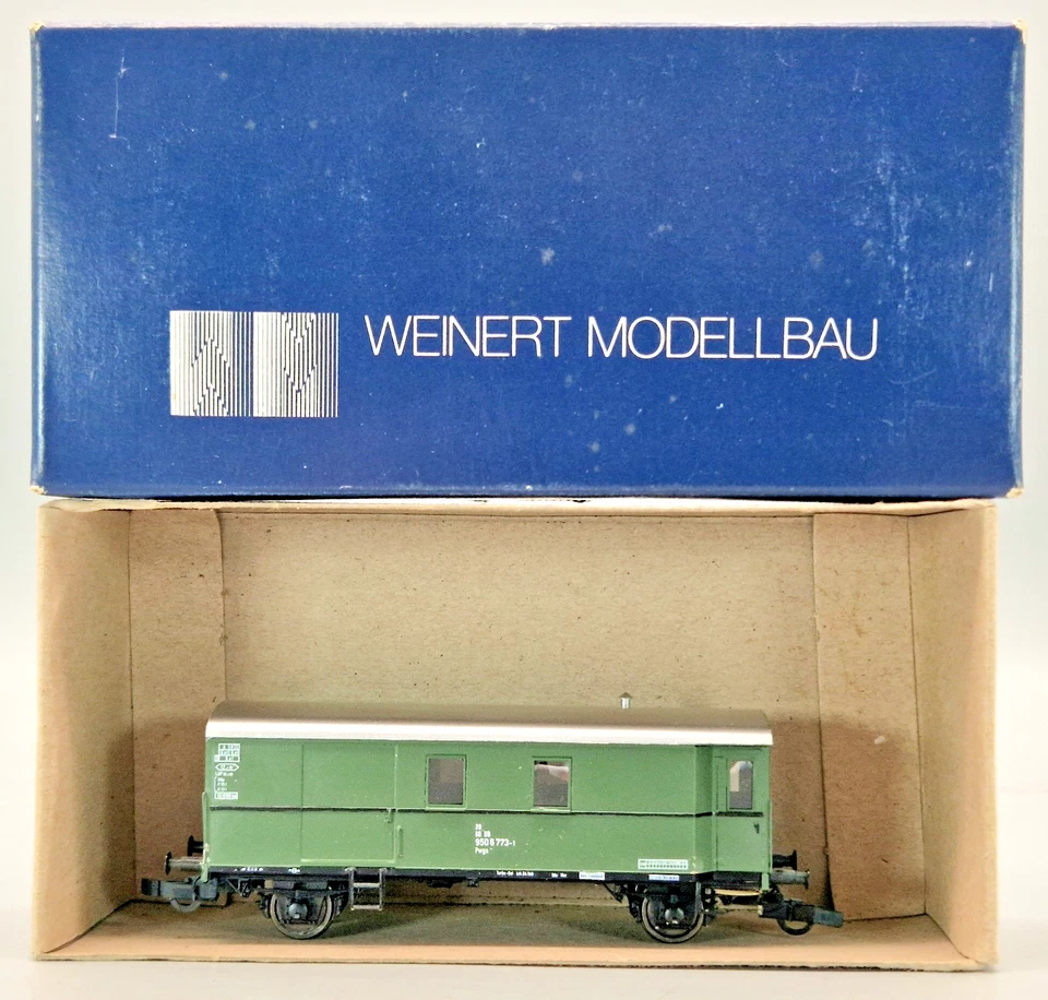 Weinert 4100 HO Gz.-Begleitwagen Pwgs - Messing Federpuffern - fertig gebaut DC - Bild 2 von 4