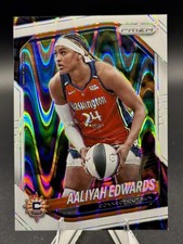 2025 Panini Prizm WNBA #94 Aaliyah Edwards White Seismic Prizms