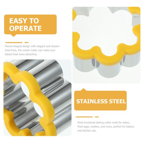  2 Pcs Stainless Steel Biscuit Molds Egg Rings Cookie Baking Tool - Zdjęcie 11 z 12