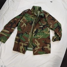 US Military Woodland Camo Field Jacket M65 Cold Weather Coat Medium Regular...