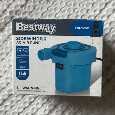 Bestway Sidewinder AC Powerful Inflator & Deflator 110-120V Corded w/ 3 Adapters