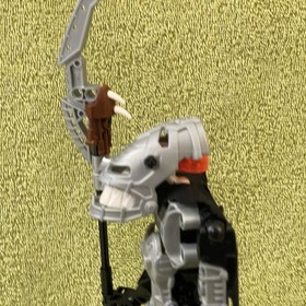 LEGO Bionicle VEZON Figure Only From Set # 8764 but w/ CUSTOM REPLACEMENT CAPE