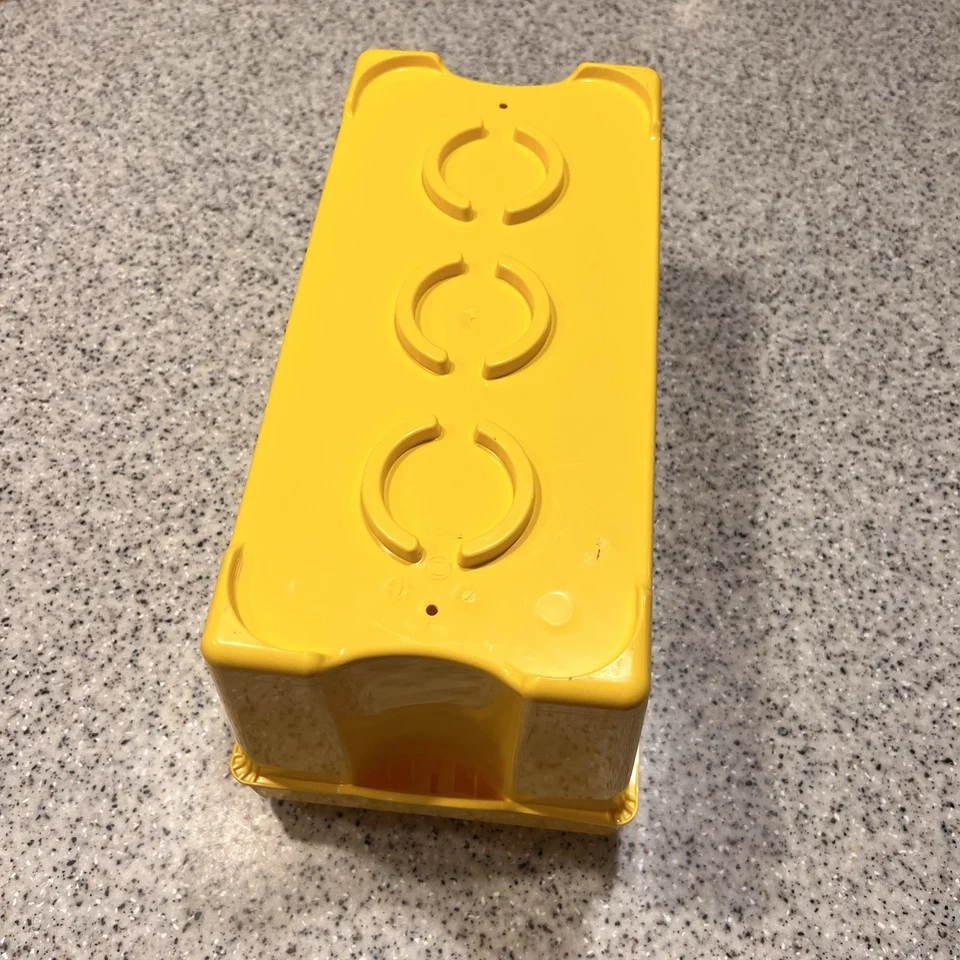 LEGO Estuche de Ladrillos de Almacenamiento 8 Pernos Grande Amarillo Contenedor Plástico Contenedor Vacío 14x7x10 Foto 3 de 4