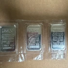 Johnson Matthey 1 oz .999 Fine Silver Bars Lot of 3