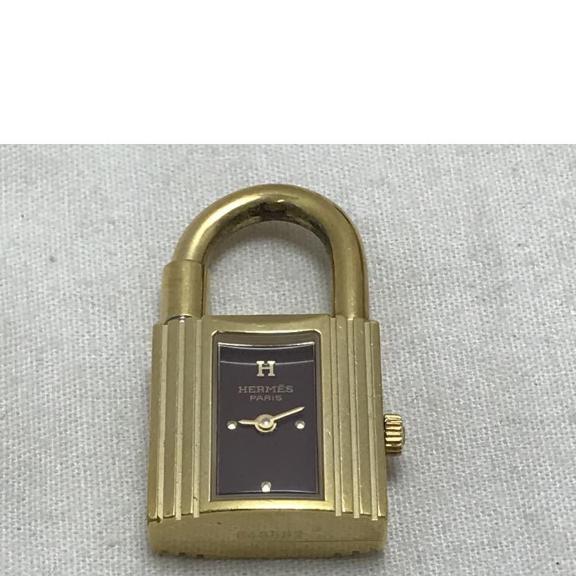 HERMES Kelly Watch KE1.201 Brown Womens Quartz Watch Gold  display picture 3