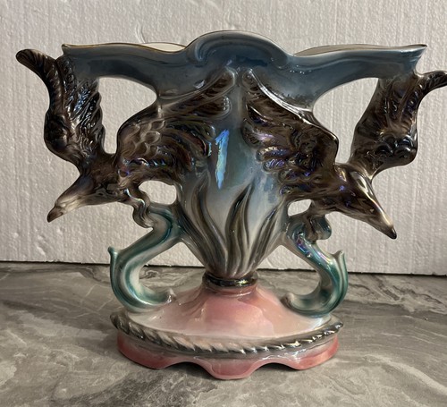 VASO Fiori IN CERAMICA SESTO FIORENTINO BARDAZZI Anni 70 Iridescente