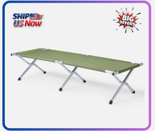Alvantor Single Folding Camping Cot for Adults, 74 x 28 x 18 in, Aluminum Frame