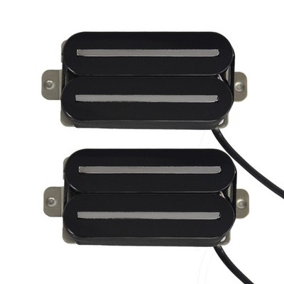 FLEOR Dual Rail Humbucker Pickup Electric Guitar Pickup Dual Ceramic Set Black