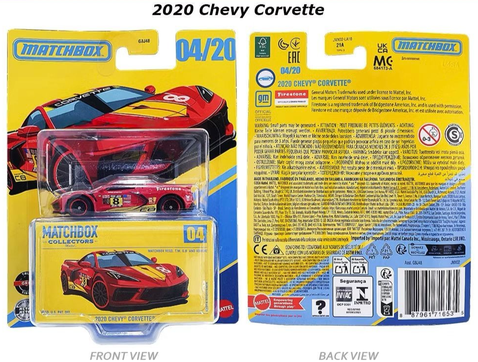 INHAND 2026 MATCHBOX COLLECTORS - 2020 CHEVY CORVETTE