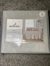 6 piece luxury sheet set for Queen size bed by Ardour