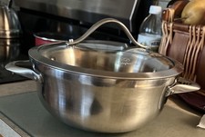 Calphalon  143 Tri-Ply Stainless Steel 3 Quart Dutch Oven with Glass Lid