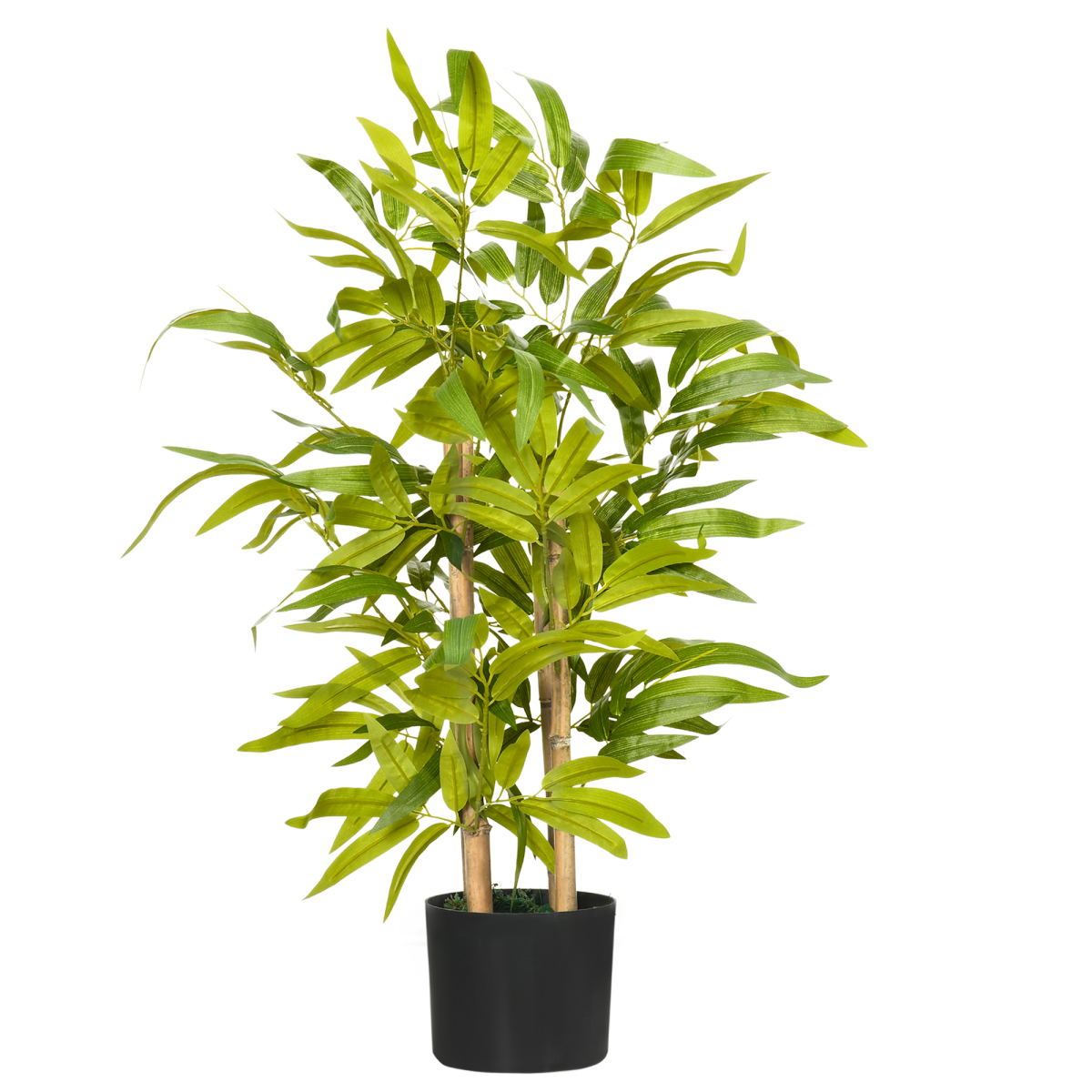 Homcom Unisex Green Decorative Artificial Plants Bamboo For Indoor Outdoor Desk Potted In - Image 2