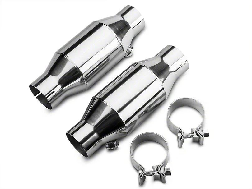 1986-2014 Ford Mustang 2.5" High Flow Ceramic Substrate Catalytic Converters - Image 2 of 3
