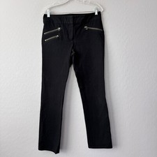 Veronica Beard Black Pants Zipper Accent Career Casual Size 8