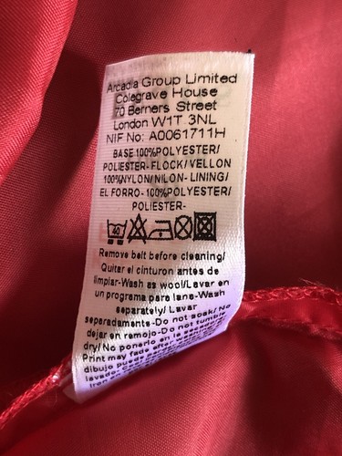 ESSENCE BY EVANS Size 20 Black Chiffon /Flock Pattern /Red Underlay Midi Skirt - Picture 11 of 11