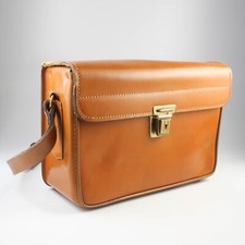 Vintage E. J. 1 - Brown Leather Hand Waxed Cowhide Camera Bag 12" x 4.75" x 8.5"