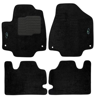 Carpet Floor Mats for 2017 to 2026 Chrysler Pacifica Front and Rear Black