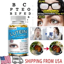 Lutein and Zeaxanthin Capsules 55mg - Premium Eye Protection Formula 60 Caps
