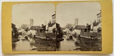 BELGIUM Ghent c1865 Photo Stereo B. T. Vintage Albumin §g