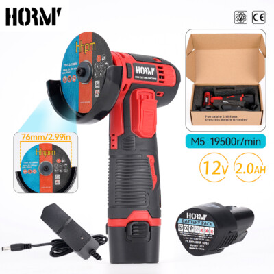 Cordless Mini Angle Grinder Brushless Cut Off Handheld Polish Grinding Tool 12V