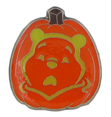 Pooh Pumpkin Jack-O-Lantern Face Carving Individual Disney Park Trading Pin New