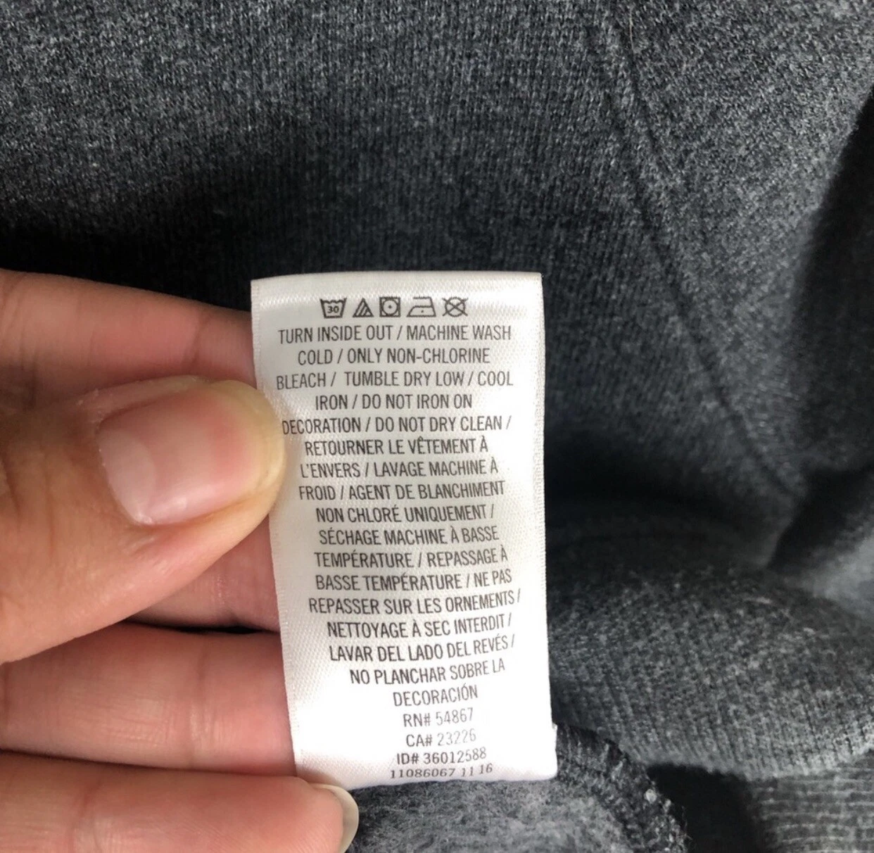 UNDERCOVER Victoria's Secret Felpa con cappuccio grigia leggera XS