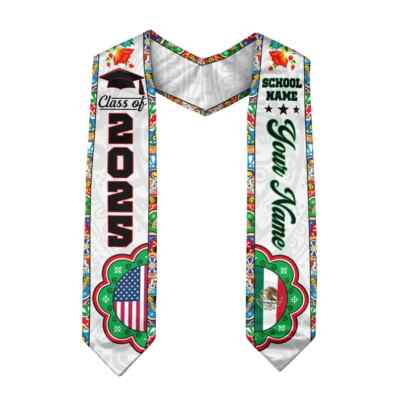 Mexican Graduation Stole 2025 Customized Mexican Graduation Sash Class Of 2025