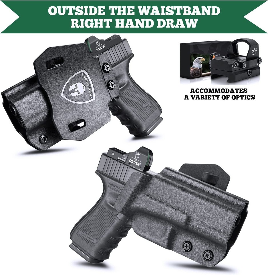 Porte-magazine - Kydex à l'intérieur de la ceinture étui IWB pour Glock 17 19 19X 22 23 25 31 32