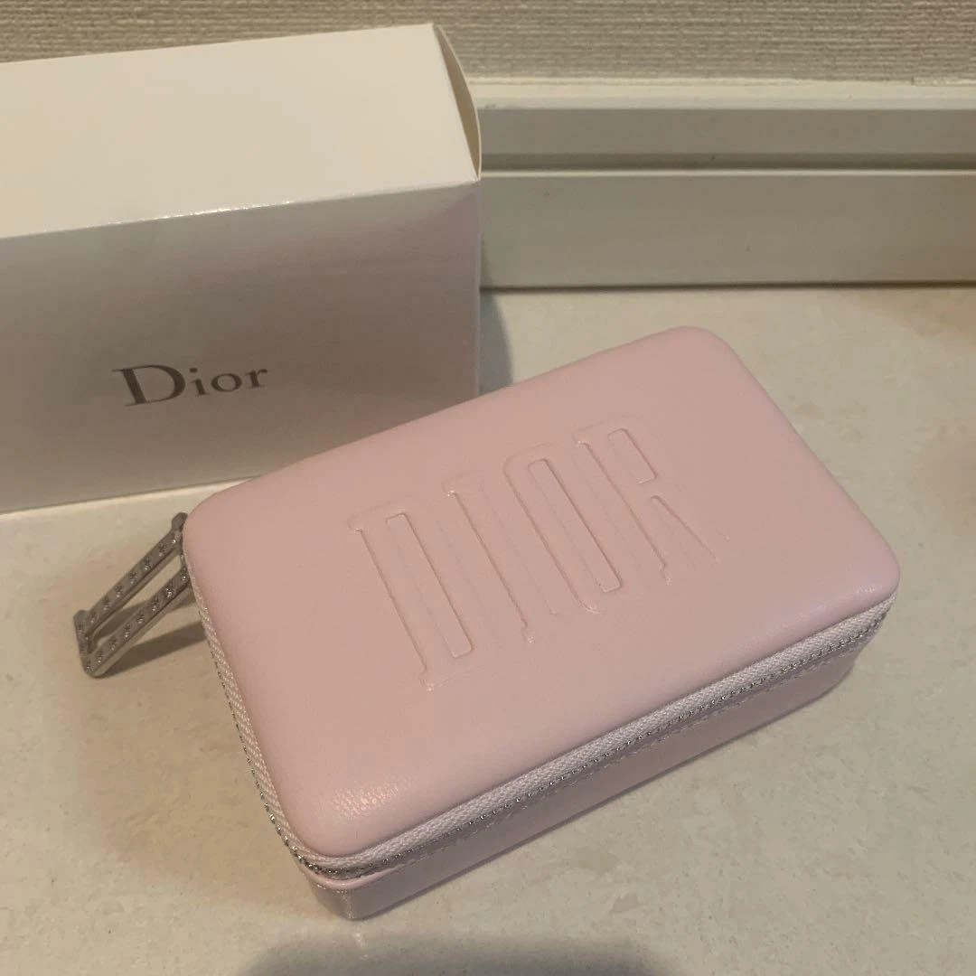 Étui à bijoux de voyage portable Christian Dior poche bébé rose cadeau promo neuf