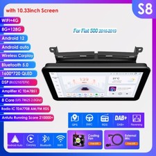 8+128GBFor Fiat 500 2016-2019 Carplay 10.33"Android 13 Car Stereo Radio GPS WIFI