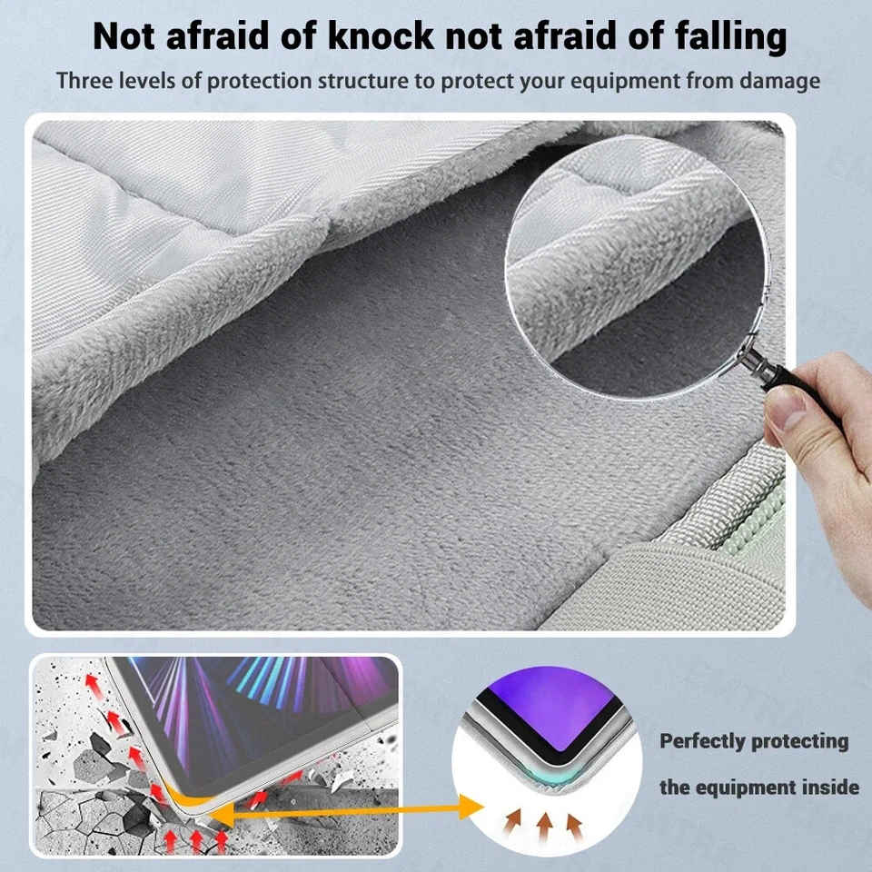 Tablet Sleeve Bag For Galaxy Tab S7 FE S8 S9 Plus A8 S6 Lite Case For iPad Pro - Image 4 of 4