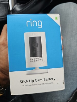 Ring Stick Up Cam Battery (3rd Gen) – 1080p WiFi Security Camera – Indoor/Outdoor, White, Motion Detection, Alexa Compatible