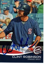 Clint Robinson 2017 Syracuse Chiefs Signed Card