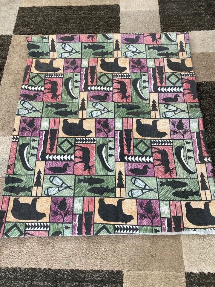 VTG Lodge Patchwork blanket MAINSTAYS Home 84 x 100 Made in USA Excellent. BB-6 - Image 2 of 4