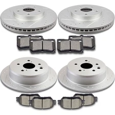 Front Rear Drilled Rotors Ceramic Brake Pads for 2006 2007 2008-2013 Lexus IS250